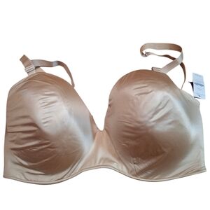 Lane Bryant Cacique Bare Solution Multiway Strapless Bra 42H NWT TAN Underwire